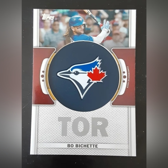 2023 Topps Series 1 Bo Bichette Commemorative Team Logo Patch Relic Card #TLP-BB - Picture 1 of 2